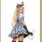Adorable Black and White Check Bowknot Mini Dress Wonderland Role Play Costume