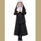 New Child Adult Cosplay Priest Costume Children Halloween Party Clothing  Black Nun Robe Dress