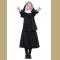 New Child Adult Cosplay Priest Costume Children Halloween Party Clothing  Black Nun Robe Dress