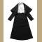 New Child Adult Cosplay Priest Costume Children Halloween Party Clothing  Black Nun Robe Dress