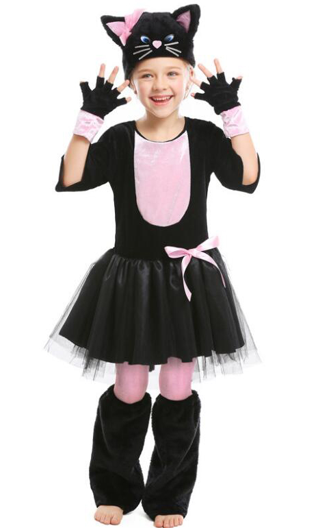 Pink Black Cat Dress...