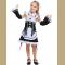 Black & White Cute Maid Costume Kids Sexy Cosplay Costumes Children Halloween Outfits Girl Fancy Dress Carnival Uniform