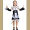 Black & White Cute Maid Costume Kids Sexy Cosplay Costumes Children Halloween Outfits Girl Fancy Dress Carnival Uniform