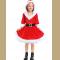 Hot Sale 1 Set Sexy Women Santa Claus Christmas Costume Party Girls Outfit Fancy Dresses White Fluff Christmas Clothing