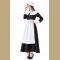 4pcs Traditional Housemaid Apron Long Dress Adult Halloween Cosplay Costume