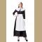 4pcs Traditional Housemaid Apron Long Dress Adult Halloween Cosplay Costume