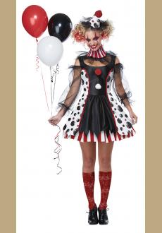 Creepy Clown Women's Costume For Halloween