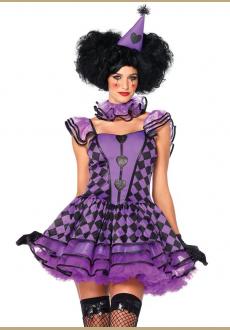 Women's 3 Piece Pretty Parisian Clown Costume