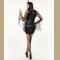 Halloween Bat Costume Women Lace Bat Wing Shrug With stocking,the stocking is not include.