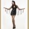 Halloween Bat Costume Women Lace Bat Wing Shrug With stocking,the stocking is not include.