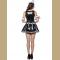 Women Lady Sexy Black White Waitress Cosplay Costume Bar Nightclub Dance Costumes Party Maid Dress