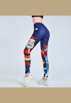 Women's Santa Claus printed leggings