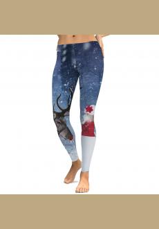 Women's Christmas Moose 3D Printed Leggings