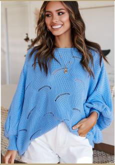 2019 NEW Autumn Bohemian Style  Neck Sweater 