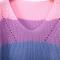 Sweaters for Womens Rainbow Stripe Patchwork Plus Size Long Sleeve Breathable Knit Shirts Top