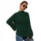 Women Turtleneck Knit Long Loose Lantern Sleeve Solid Color Fashion Warm Sweater Pullover Tops