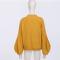 Women Turtleneck Knit Long Loose Lantern Sleeve Solid Color Fashion Warm Sweater Pullover Tops