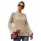 Women Turtleneck Knit Long Loose Lantern Sleeve Solid Color Fashion Warm Sweater Pullover Tops