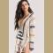 Women's Knit Dress Deep V Neck Long Sleeve Tassel Decor Beach Dress