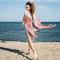 Bohemian V Neck Side Split Fringed Losse Summer Beach Dress Crochet Tunic Women Beachwear Sexy See Through Mesh Dre