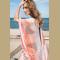 Bohemian V Neck Side Split Fringed Losse Summer Beach Dress Crochet Tunic Women Beachwear Sexy See Through Mesh Dre