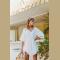 Women's One Piece Cover Up Dress V Neck Sun proof Loose Beach Swimwear