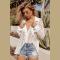 Top Quality Shirt Bikini Beach Cover Up Long Sleeve Sunscreen Dress Short Swimsuit Blouse White Beachwear