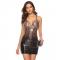 Gradient Color Sequin Sleeveless Bodycon Dress