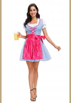 Women's German Dirndl Dress Costumes for Bavarian Oktoberfest Carnival Halloween