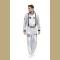 Halloween Silver Pilot Astronaut Alien Spaceman Cosplay Costume Carnival Party Couple One Piece Jumpsuit