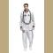 Halloween Silver Pilot Astronaut Alien Spaceman Cosplay Costume Carnival Party Couple One Piece Jumpsuit