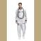 Halloween Silver Pilot Astronaut Alien Spaceman Cosplay Costume Carnival Party Couple One Piece Jumpsuit