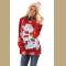 Santa Clause and Snowman Cartoon Hoodie