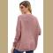 Pink Chunky Wide Long Sleeve Knit Cardigan