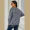 Dark Gray Chunky Wide Long Sleeve Knit Cardigan