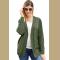 Green Chunky Wide Long Sleeve Knit Cardigan