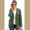 Green Chunky Wide Long Sleeve Knit Cardigan