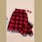 Red Plaid Pocket Drawstring Christmas Hooded Pajamas Set