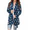 Womens Fashion Open Front Christmas Print Casual Long Sleeve Cardigans 