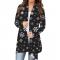 Womens Fashion Open Front Christmas Print Casual Long Sleeve Cardigans 