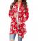 Womens Fashion Open Front Christmas Print Casual Long Sleeve Cardigans 