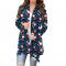 Womens Fashion Open Front Christmas Print Casual Long Sleeve Cardigans 