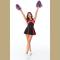 Women Cheerleading Costume Uniform Sexy Clubwear Party Mini Pleated Dress With Pompoms Cheerleader School Girls