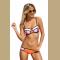 F4297-4Multi Colour Neoprene - Pink and Orange bikini