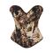 Vintage Floral Jacquard Overbust Corset Medieval Corset Top