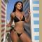 GB40010-4 Womens Solid Color Swimwear Push Up Bathing Suits Brazilian Bikini